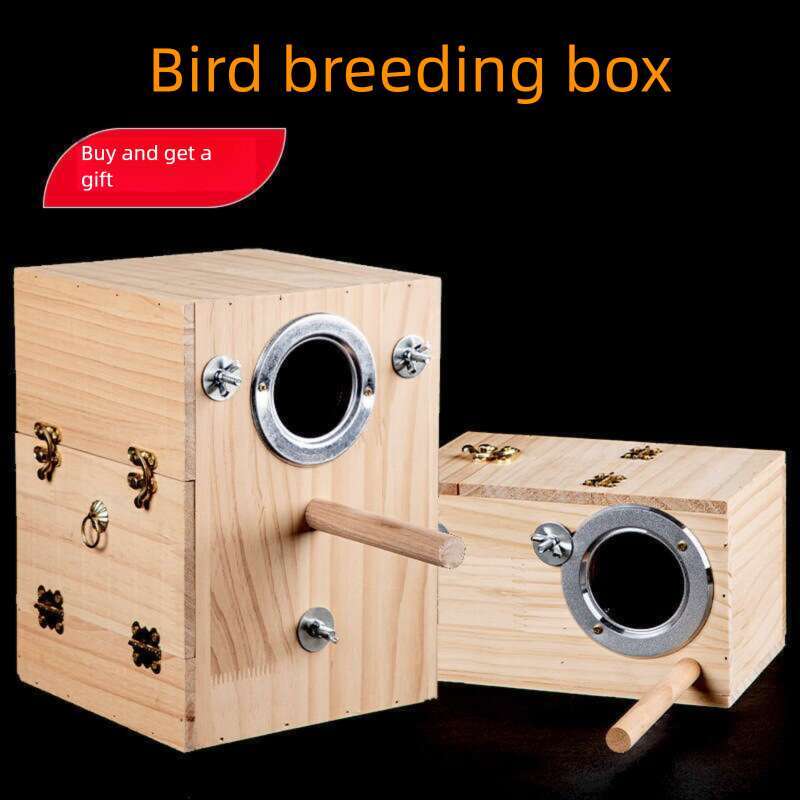 Durable Wooden Avian Brooder Enclosure: Ideal for Small Pet Birds like Parakeets