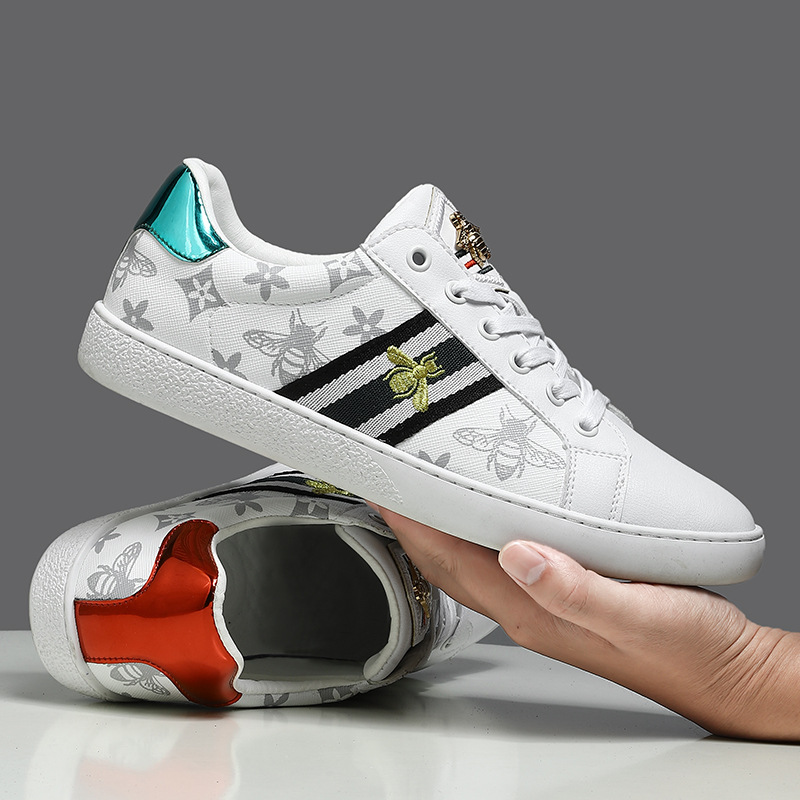 Cross-border new style breathable white sneakers, luxurious and fashionable, versatile and easy-to-match platform shoes, casual shoes, free shipping
