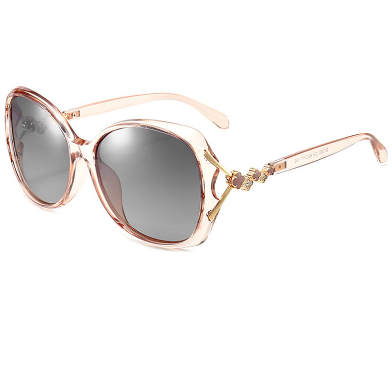 Luxury Brand Designer Sunglasses Women's Summer Sun Protection Sunglasses, Four-Leaf Clover With Diamonds, Polarized Sunglasses, New High-End Sty