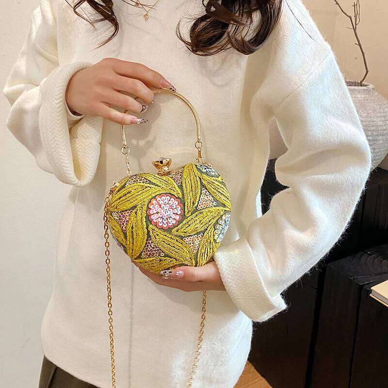 Chinese Embroidery Luxury Gold Clutch For Women Party Bags Evening Purse Designer Crossbody Bag New In Handbag Ladies Hand Bag Sac Femme Clutch Bags