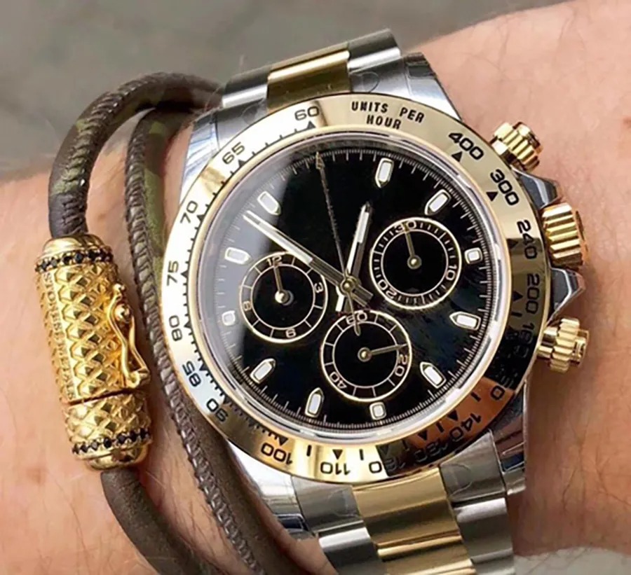 U1 ST9 Clasp top Mens Watch 3836 Automatic Mechanical Ceramic Bezel Spphire Glass Stainless Steel Solid Clasp Men Watches Male Wristwatch