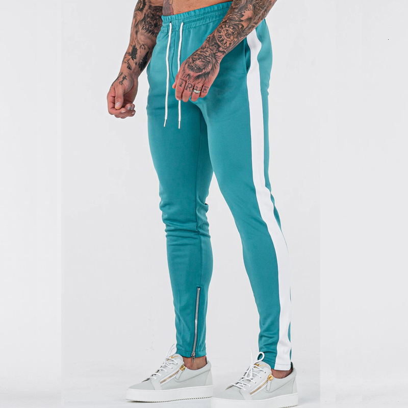 Trendy American-style summer mens color-blocked sports pants loose-fitting casual pants with logo