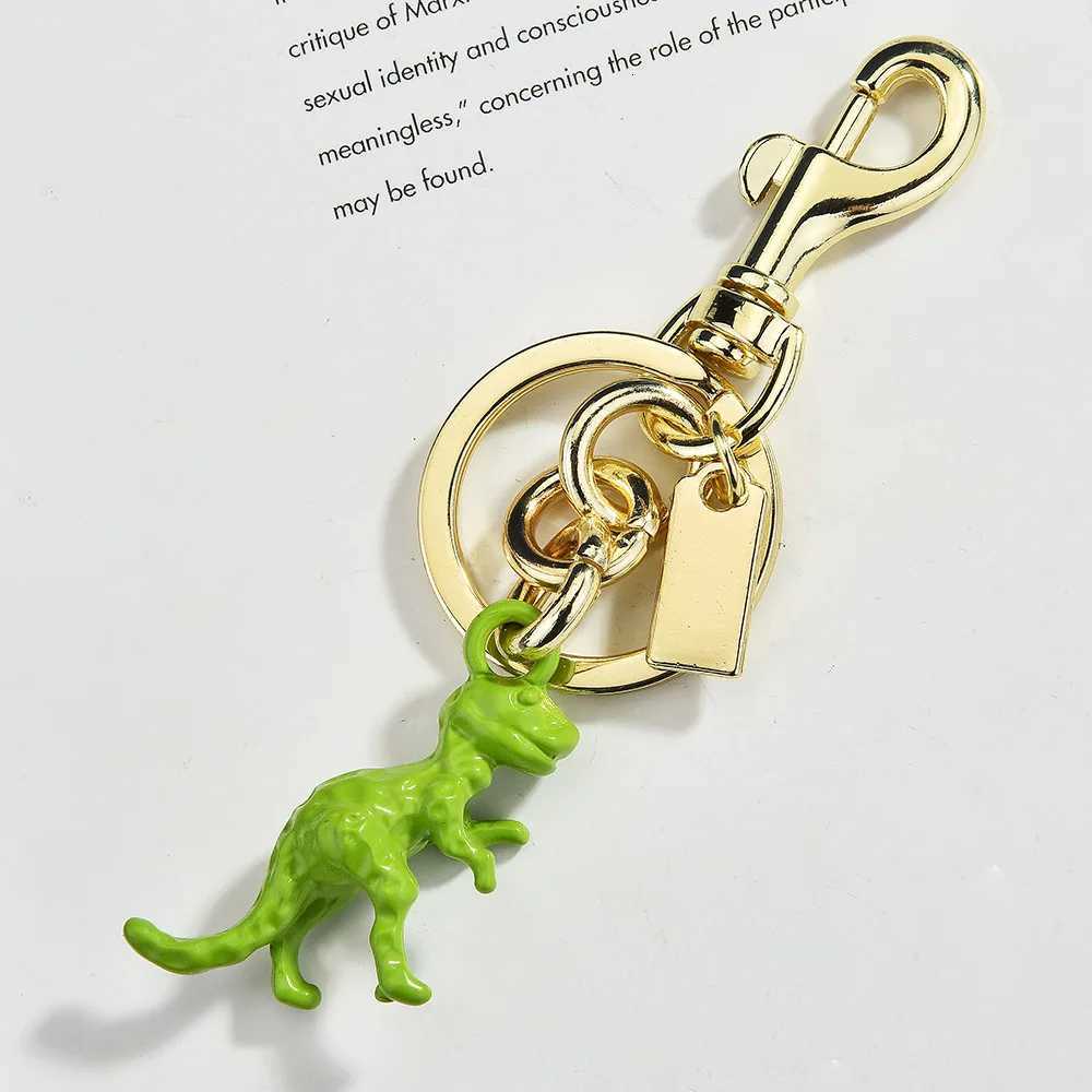 3D Cute and Fun Green Dinosaur Car Keychain Bag Personalized Hanging Decoration Gift Accessories Z260330
