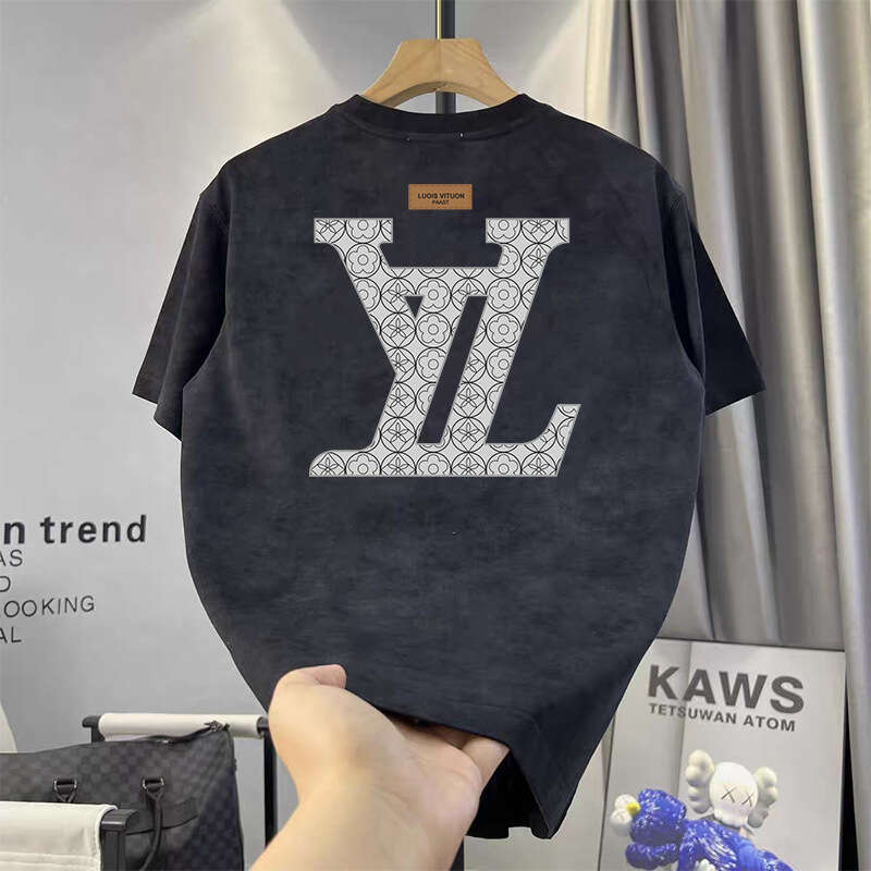 luxury New Tie-Dye Vintage Short Sleeve T-Shirt European Style Slim Fit Trendy Brand Summer Men's Clothing Tee