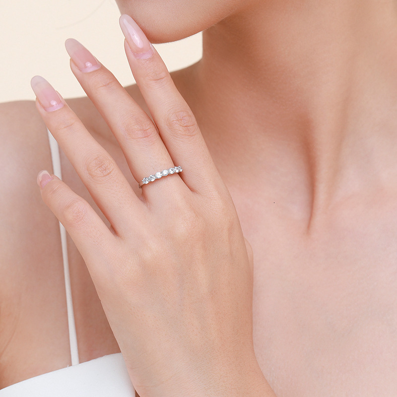 Trendy Diamond Women 5A Zircon Classic Ring Couple Rings Gift For Girlfriend Wedding
