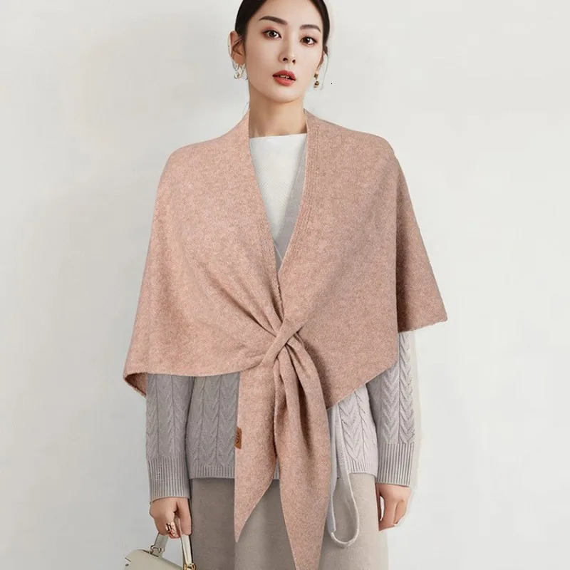 Version Womens Neck Wrap Autumn and Winter Wool Blended Triangular Shawl Female Thickened with Knitted Warm Shoulder XWJ116 260325