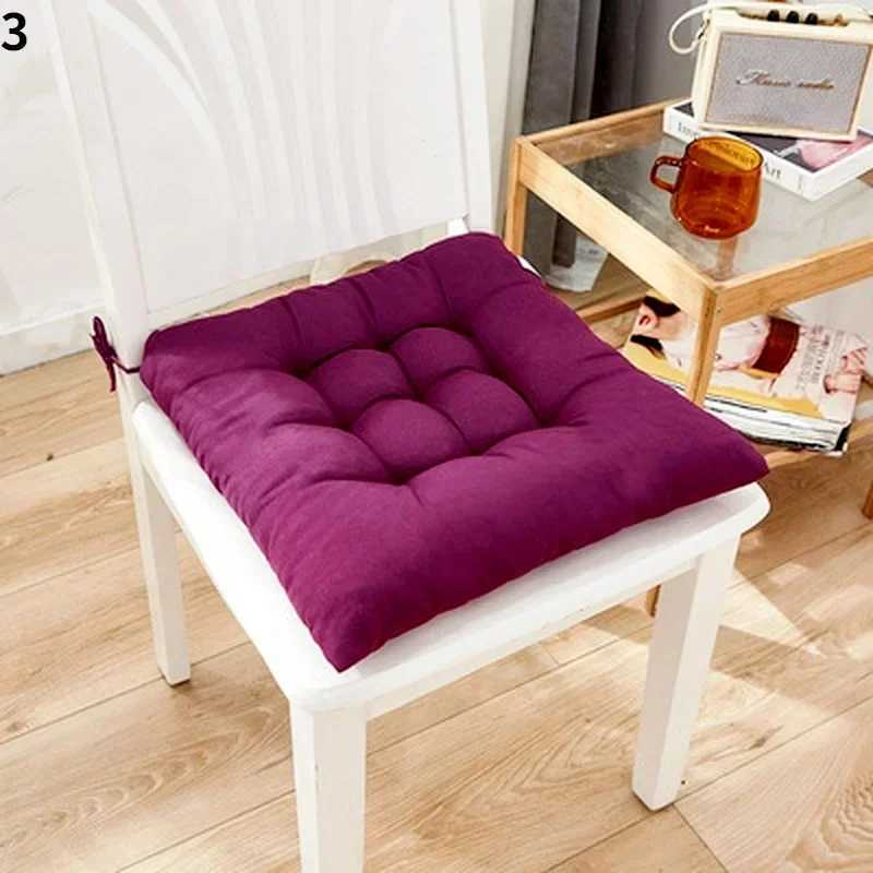 35x35cm Thicken Sanded Seat Cushion Chair Cushion Kitchen Office Decoration Computer Cushion Tied To The Seat Chair Decoration H260330 - view 5