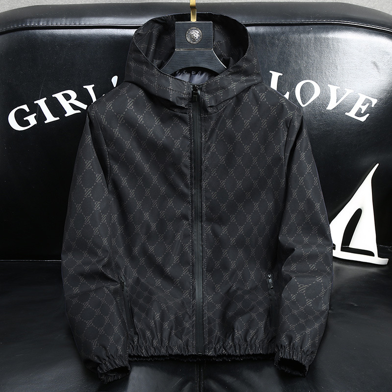 Clothes European Station Light Luxury Men's Clothing Plus Size Spring Jacket Men's Casual Hooded Loose Oversized Coat Trendy
