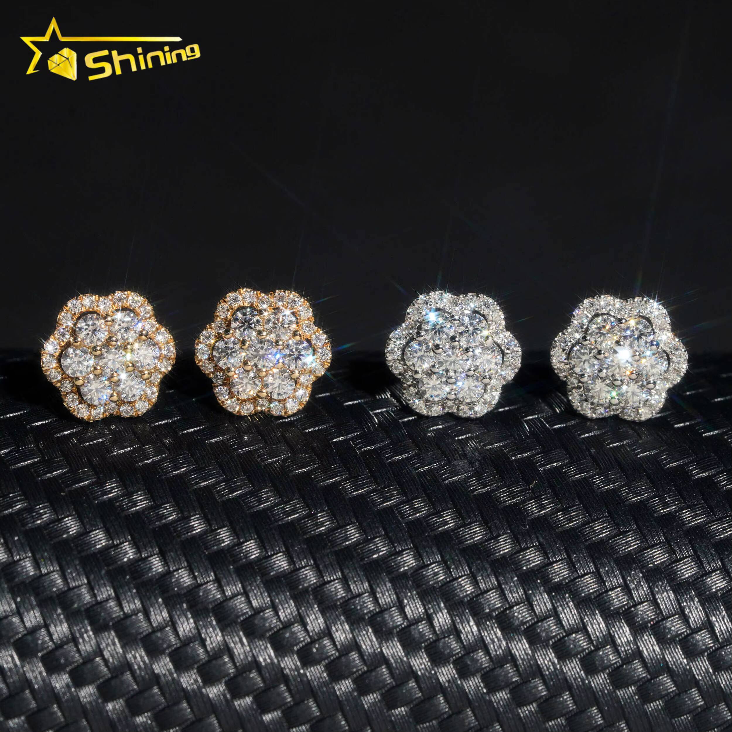 Ready to Ship 10K Solid Gold GRA Moissanite Stud Earrings Moissanite Gold Jewelry