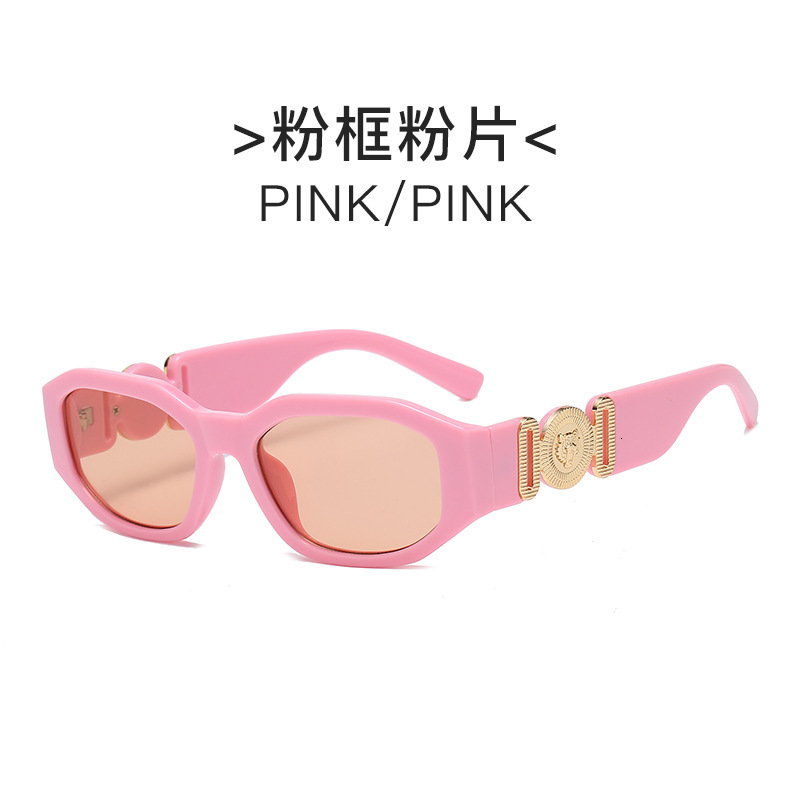 Luxury Brand Designer Sunglasses 2023 New Small Square Frame Sunglasses European And American Trendy Human Head Polygonal Glasses Personality Street S