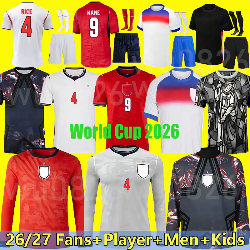 england world cup 2026 Soccer Jersey Men Kids KANE BELLINGHAM MAINOO BOWEN RICE FODEN GORDON TONEY PALMER PICKFORD Football Shirt Soccer 26 27 england kit