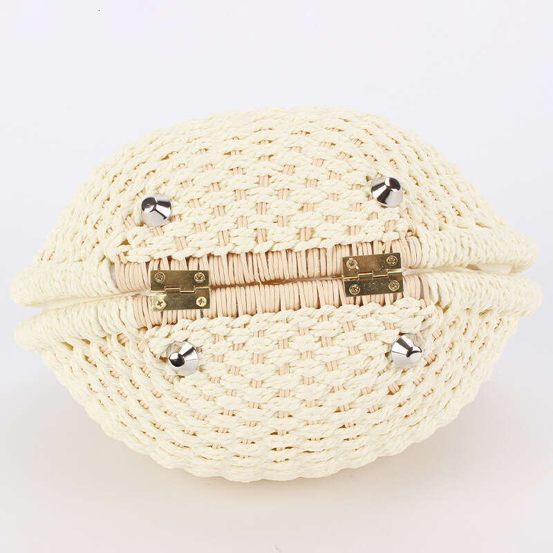 Handbag Luxury Bag Fashionable Large Capacity Shell Handbag Personalized Cute Vine Weaving Bag Beach Vacation Travel Straw Weaving Bag Leisure Bag Des