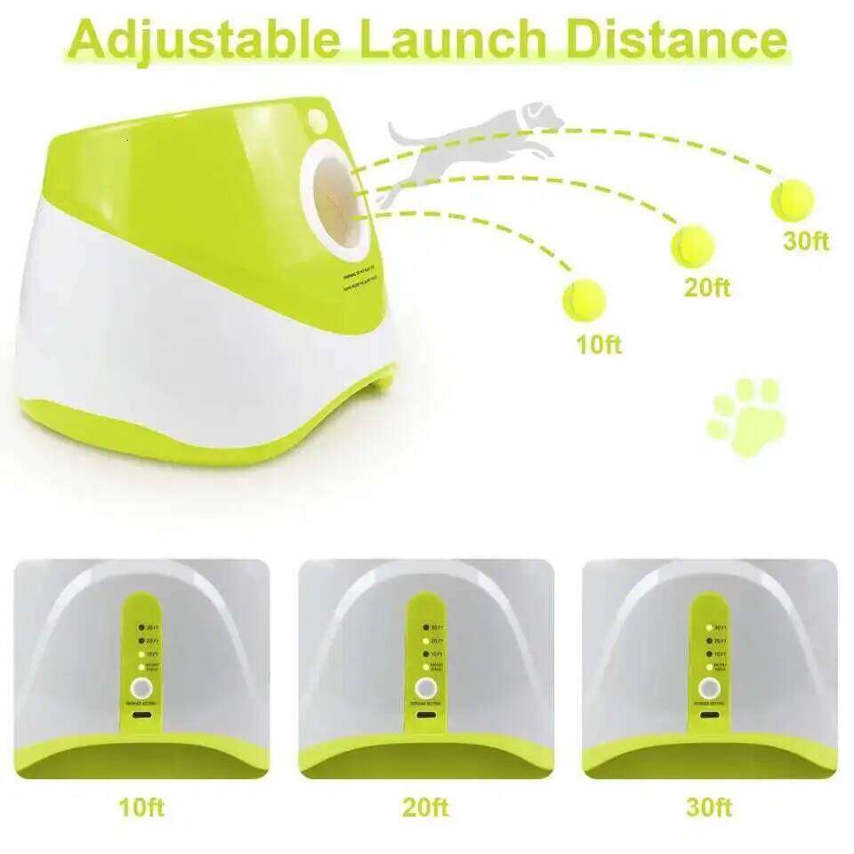 Dog Tennis Ball Launcher Dogs Chase Toys Automatic Machine Fun Interactive Catapult Throw Rechargable