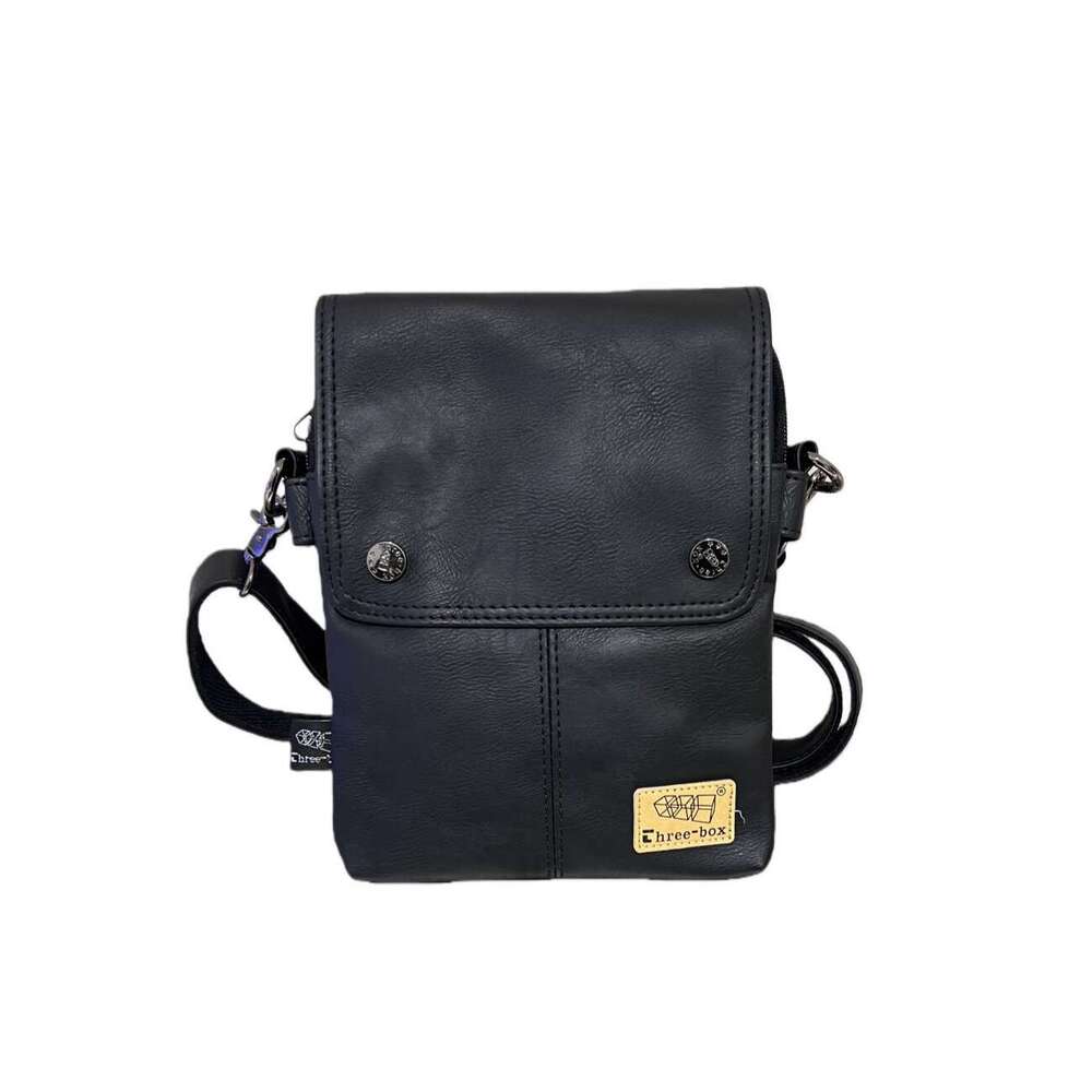 Sanboxe Men S Black Vertical Casual Shoulder Bag Trendy Retro Crossbody Messenger Bag High Quality Luxury Bag