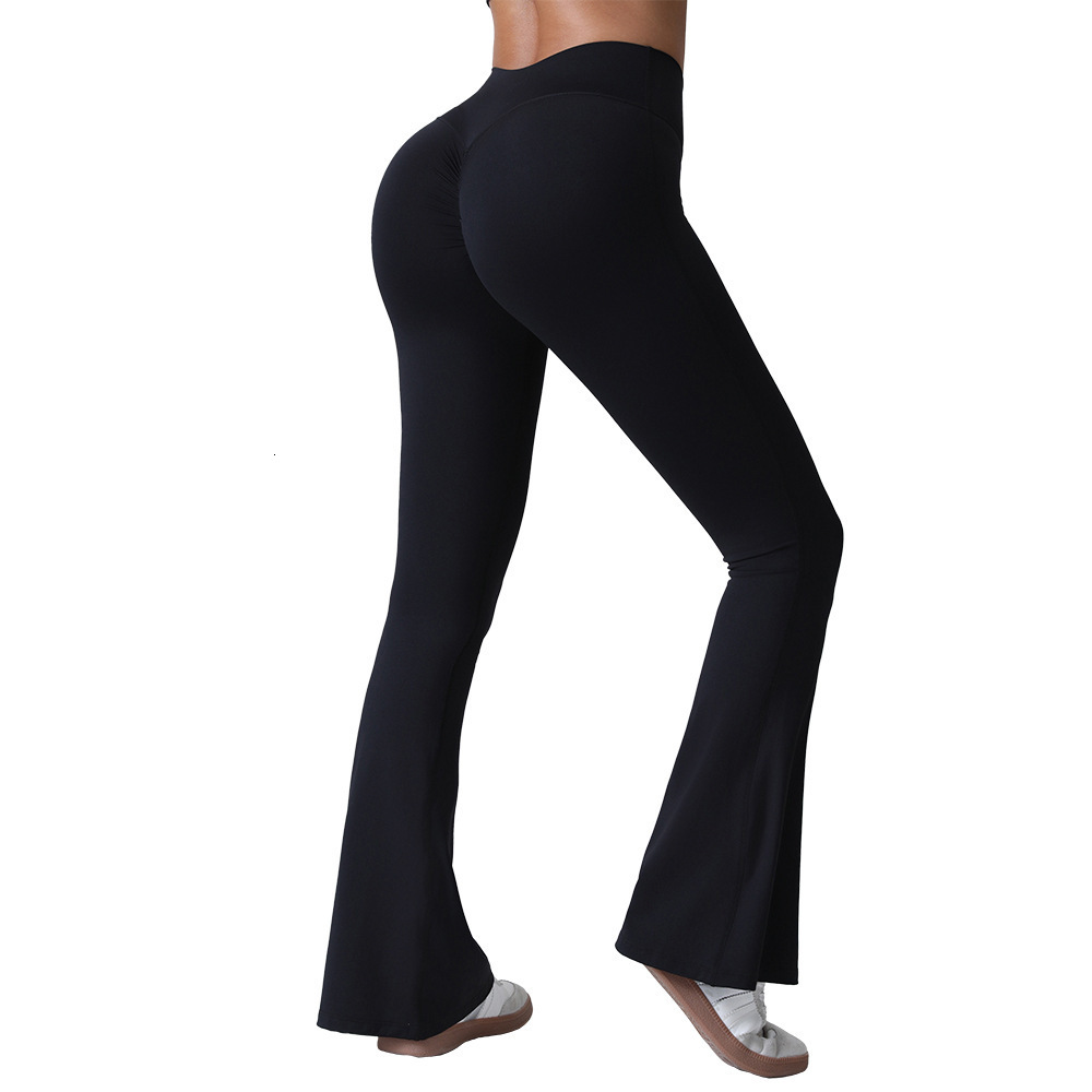 Peach Flare Yoga Pants for Women High Waist Butt-Lifting Tight Pants Wide-Leg Quick-Dry Running Sports Pants for Women