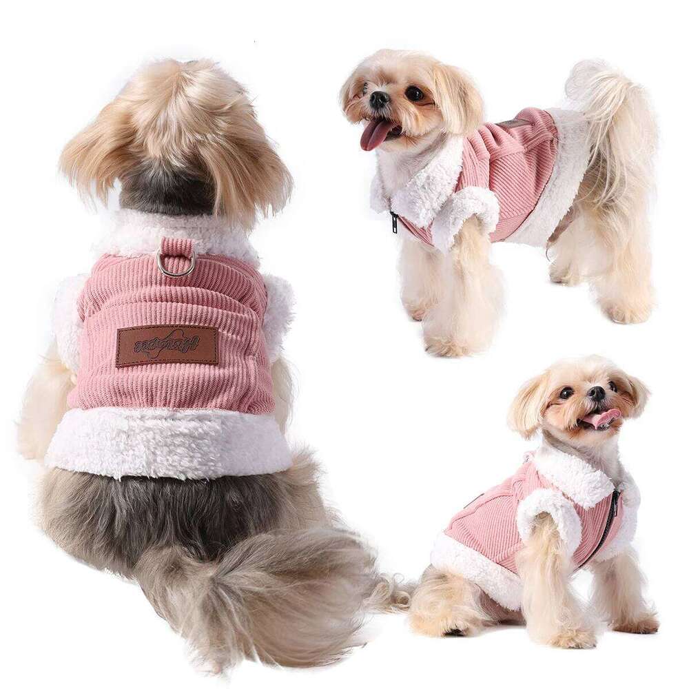 Windproof Pet Clothes Jacket Winter Puppy Vest Coat For Small Medium Dogs Cats Cozy Soft Cat Striped Costumes Schnauzer Clothing