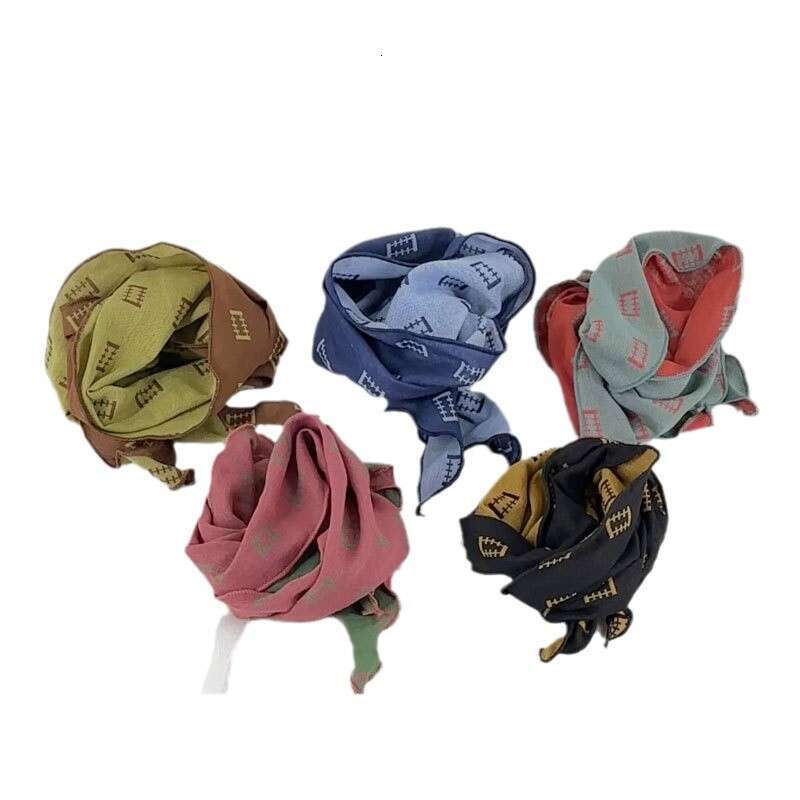 Exported To , Versatile Fashionable Triangle Scarf, New Double-Sided Small Fence Design Accessory, Neck Scarf And Headscarf For Women Qian Pan