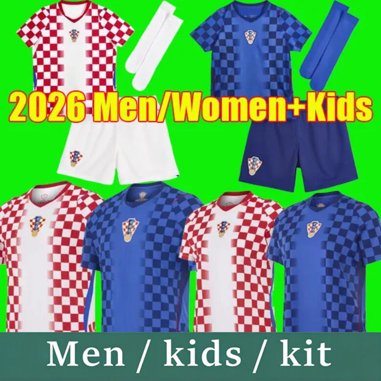 2026 World Cup Croatia National Team New Soccer Jersey Uniform MODRIC KOVACIC PASALIC PERISIC Men Home Away gk Football Shirt Kids Kit Set 16-4XL