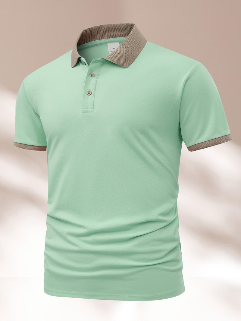 Cross-border European size POLO shirt custom-printed T-shirt short-sleeve high-end collared men's cultural shirt advertising shirt workwear
