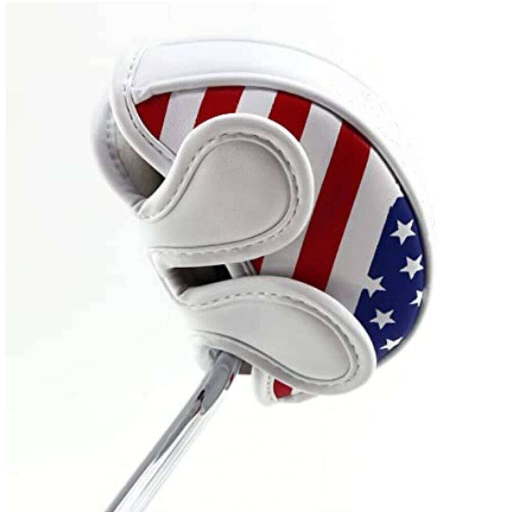 Golf Putter Cover Magnetic Mallet Blade USA Star Stripes Eagle Flag Design, Magnet Closure Fit All Putters 26Y0330