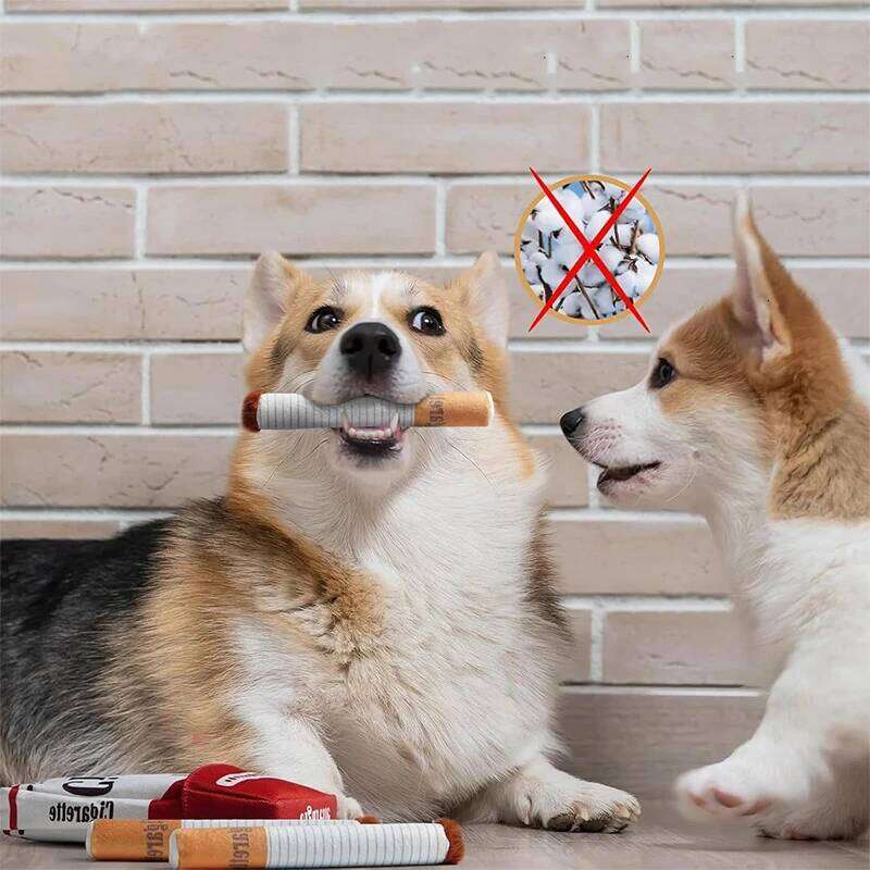 Creative Giggles Toys Doll Chewing Anti-bite Teeth Grinding Plush Simulation Cigarette Pet Dog Supplies