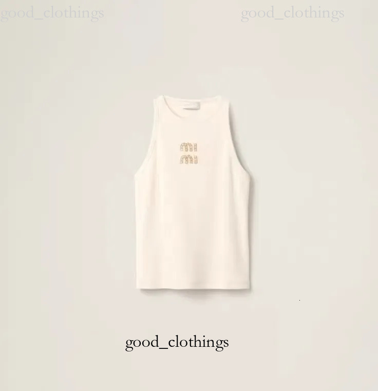 Muily Top Letter Slim T Shirts Vest Womens Tees Spring And Summer Knits Tops Women Fashion Clothing Fashionable High Quality High Quality Miutmiu Shirt 9a0