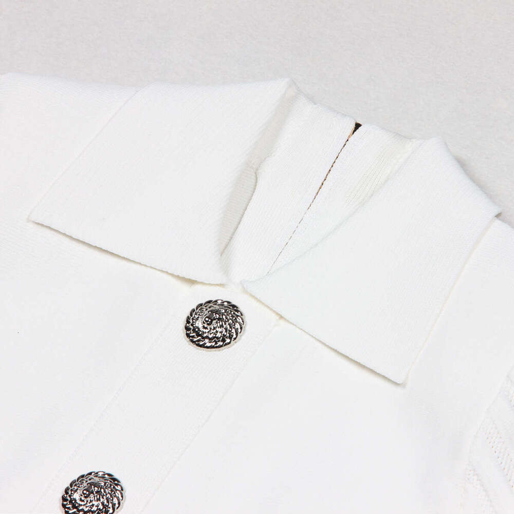 Designer Women's High Quality Dress Summer New D7 Fashion Knitted Collar Slimming A-line Skirt