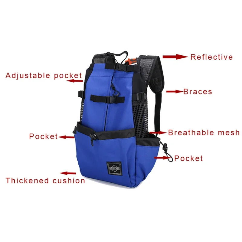 Strong Nylon Dog Backpack for Small Medium Dogs High Quality Breathable Cycling Backpack for Outdoor Travel Pet Supplies 260316