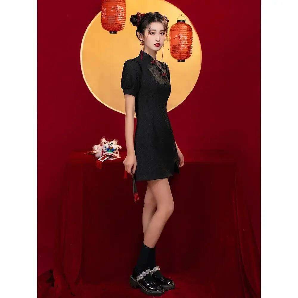 Chinese Vintage Female Dress Old Shanghai Dragon&Phoenix Qipao Elegant Halloween Cosplay Women Cheongsam Collar Sexy Vestidos MAKOUFEI