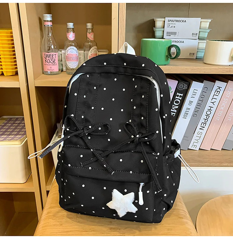 Atmospheric small schoolbag female college student n girly cute polka dot play backpack style 260317