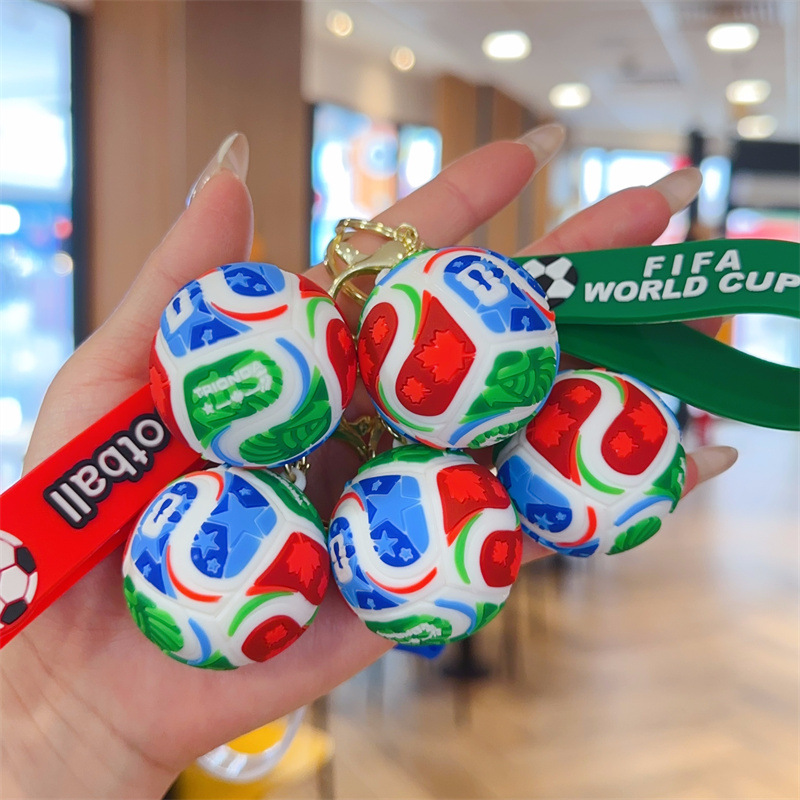 free shipping 2026 Creative World Cup Soccer Keychain, Cartoon Car Doll Key Ring, Unisex Backpack Bag Charm Gift Accessory