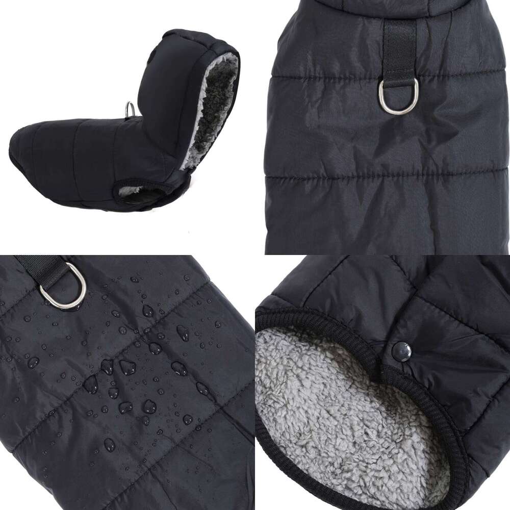 Hoodie Pet Dog Jacket For Small Medium Dogs Winter Warm Puppy with D-ring Waterproof Cat Coat Bulldog Clothing