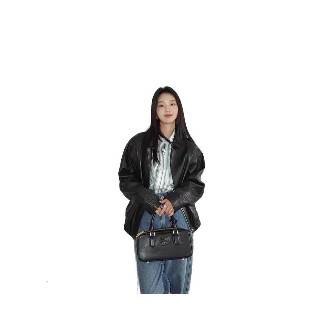 Spring 2026 New Haining Sheepskin Genuine Leather Motorcycle Jacket Short Coat Qipao Hanfu Silk