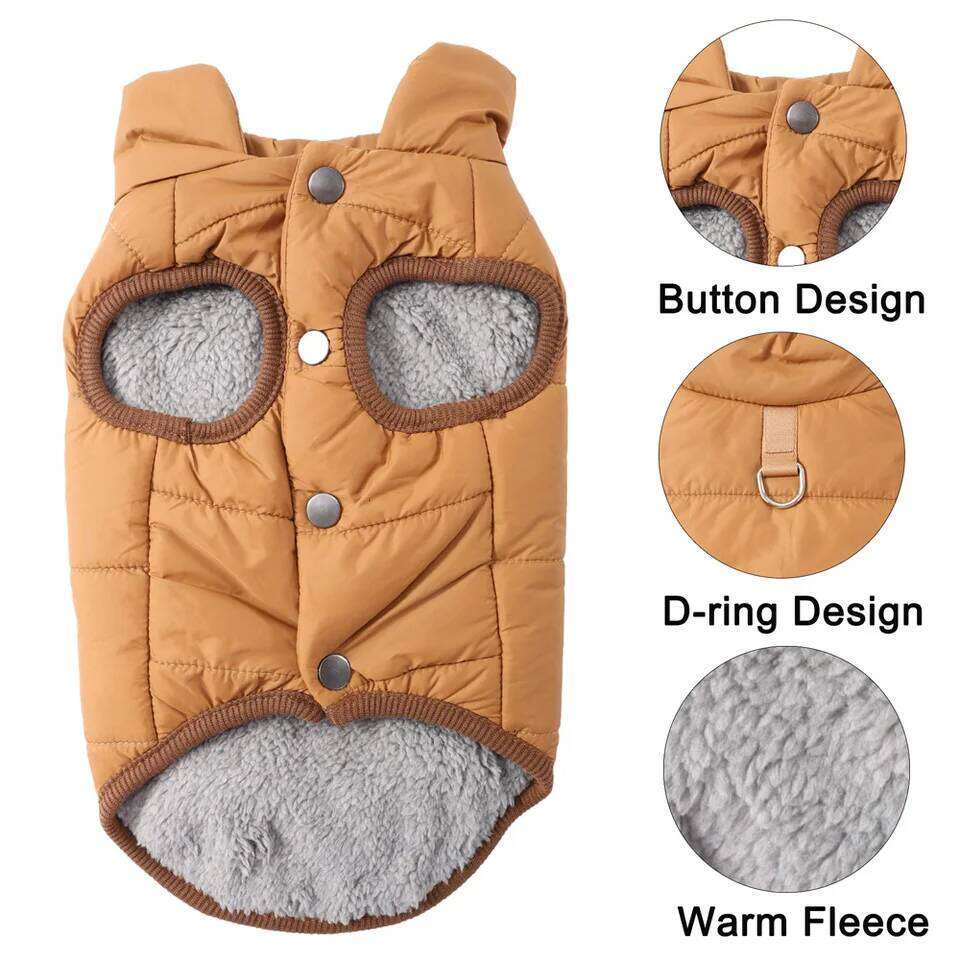 Autumn Winter Dog Clothes For Small Medium Dogs Cats Puppy Jacket With D-ring Warm Cat Coat Chihuahua Bulldog Pug Pet Overalls