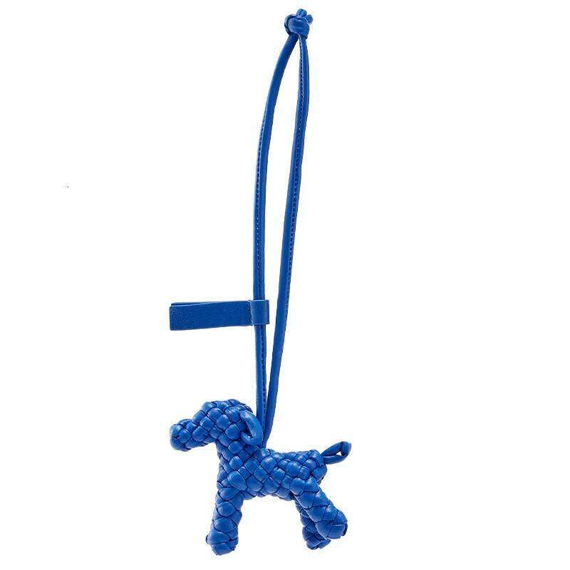 Woven Leather Dog Charm For Women S Keychain Pendant Animal Ornament Decoration Bag Accessories Clutch Bags