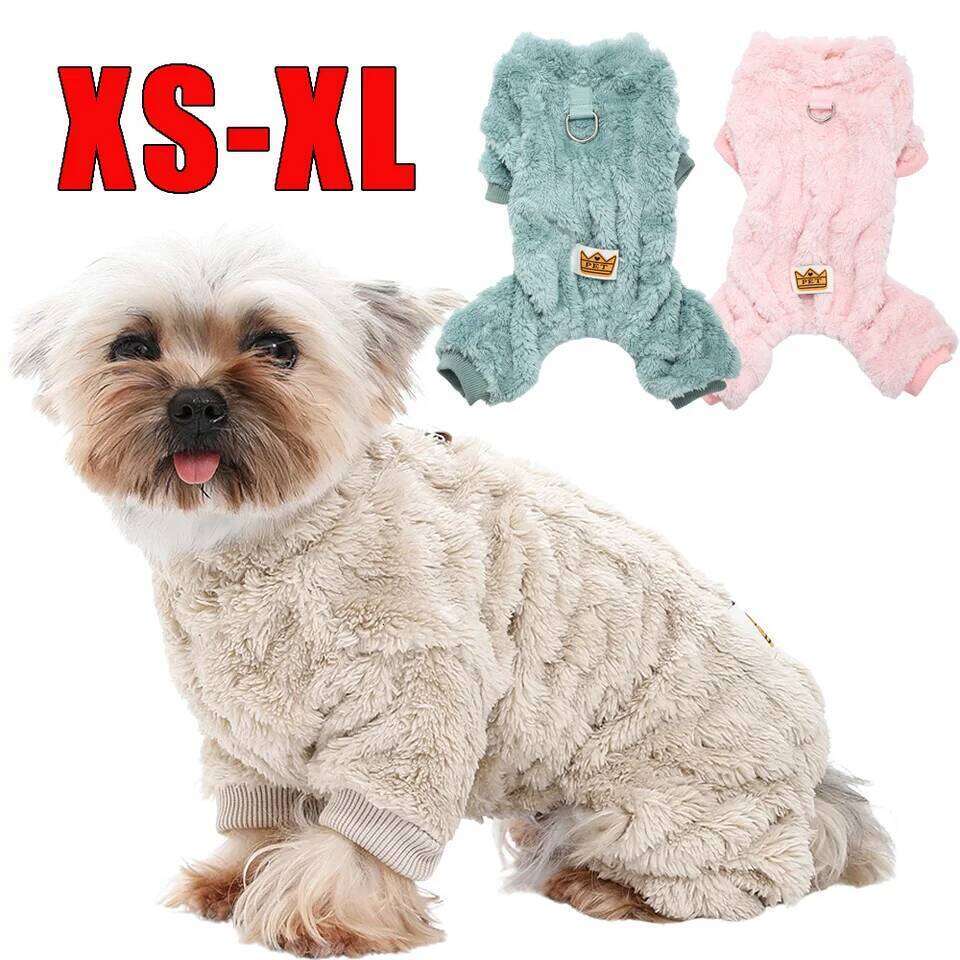 Pet Dog Cozy Soft Fleece Puppy Cat Jumpsuit For Small Medium Dogs Cats Winter Warm Clothes With Elasicity Yorkshire Pug