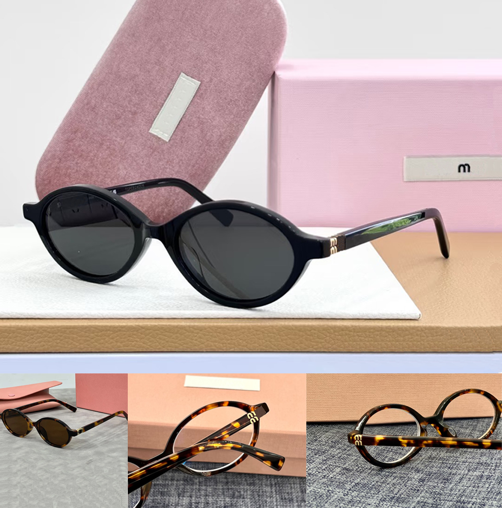 Designer Oval Sunglasses High quality Vintage small frame sunglasses Women's ultra-thin rimmed ultra-thin lens anti-UV400 sunglasses