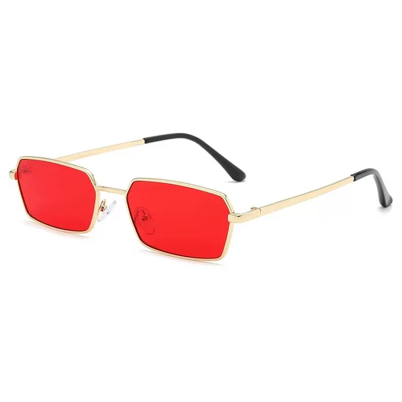 Small frame glasses, retro box sunglasses, personalized and fashionable men and women's street photography sunglasses, street European and Americ