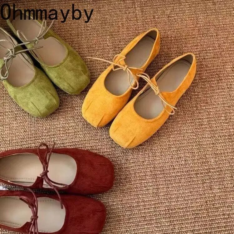 Design Women Mary Jane Shoes Fashion Shallow Slip On Shoes 2026 Spring Autumn Ladies Outdoor Party Dress Ballet Flats Shoes 260323