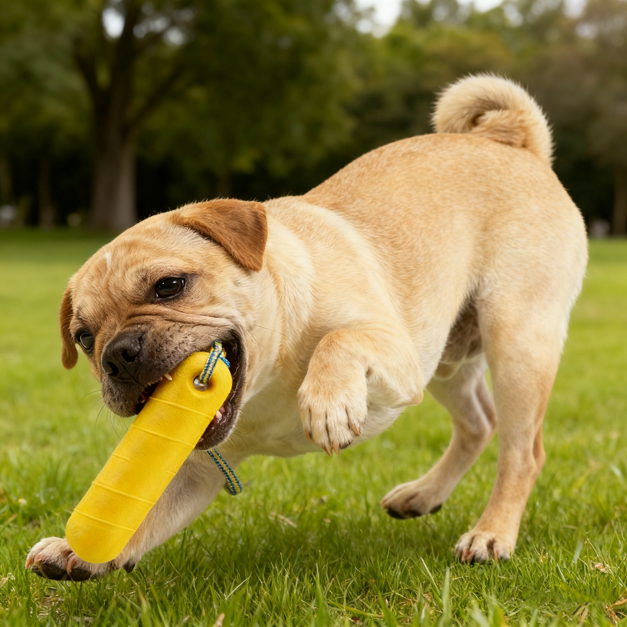 Robust Dog Teether: Non-Slip Tethered Bite Stimulation Item