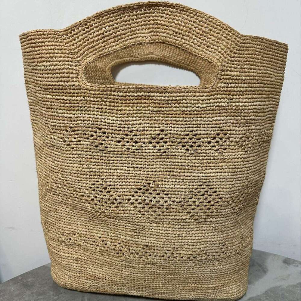 Totebag Shoulder ROSE NOIRE Japanese Style Raffia Handmade Large Capacity Woven For Women Summer Travel Handbag Vintage Beach Tote Bag