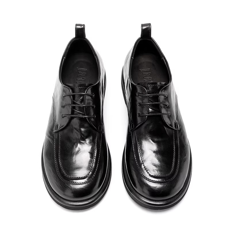 Men's Leather Shoes Business Casual Handmade Stitched Comfortable Lightweight British Style Footwear