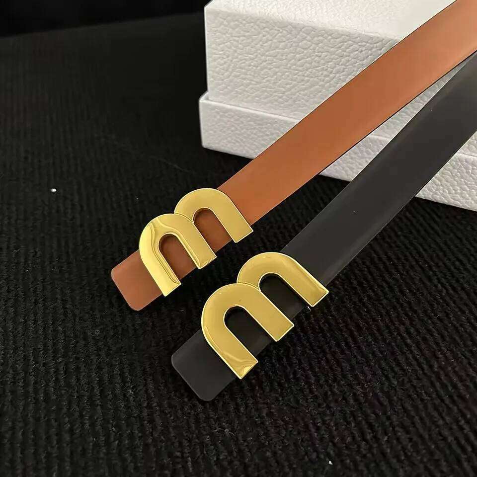 New Thin 2.5Cm Belts For Women Girls Fashion Waist Cowhide Leather Metalbuckle Belt Leisure Dress Jeans Waistband Chunjinqiuli