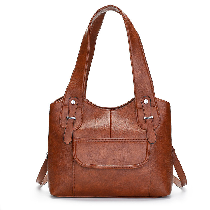 Casual Simple Textured Stylish Single Shoulder Fashion Trend Korean Version Mom Bag Commuting Daily Large Capacity Handbag