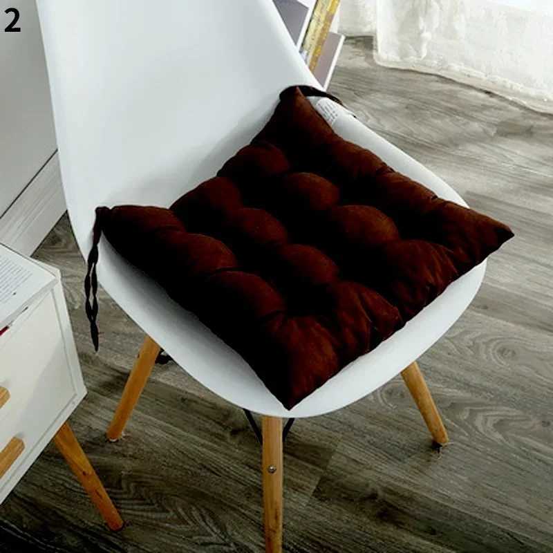 35x35cm Thicken Sanded Seat Cushion Chair Cushion Kitchen Office Decoration Computer Cushion Tied To The Seat Chair Decoration H260330 - view 4