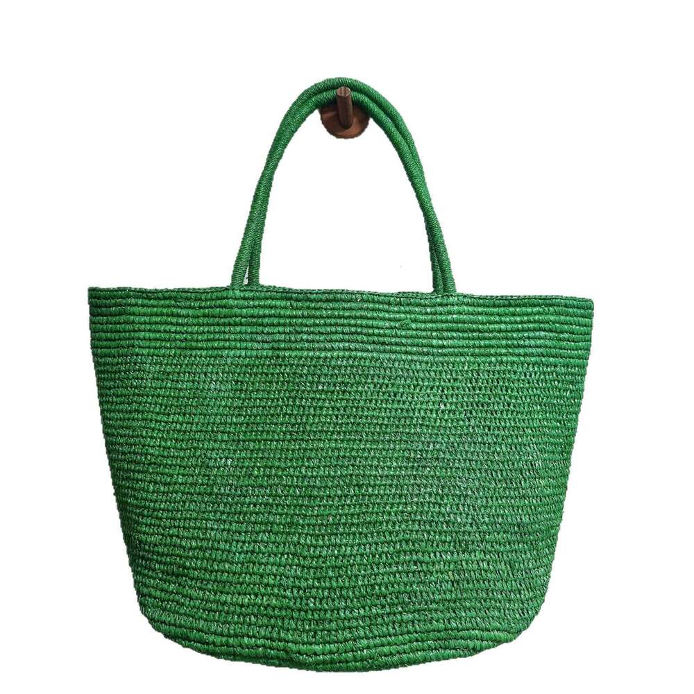 Totebag Shoulder ROSE NOIRE Summer Simple Handmade Woven Tote For Women Beach Vacation Large Capacity Handheld Bag Straw