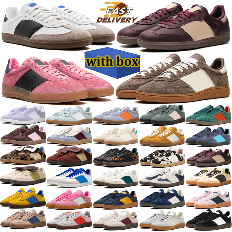 with box designer running shoes sports sneakers for men women brown pink black gum mens outdoor sports trainers