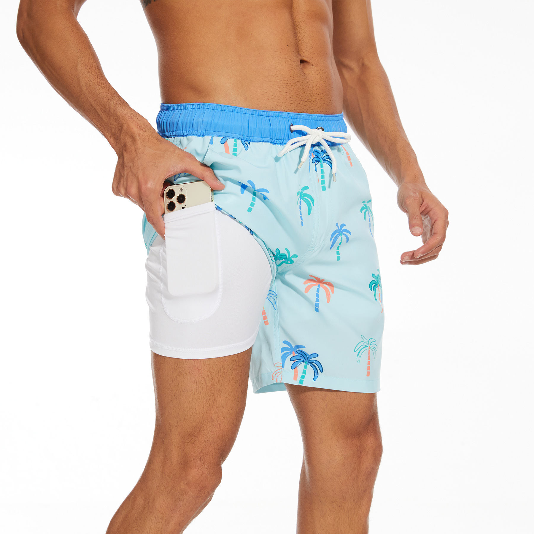 Comfortable Cross-Border Trade European Sizing Male Cotton Blend Liner Beachwear Bottoms