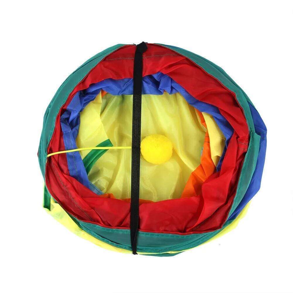Toy Collapsible Playing Connectable Tunnel Indoor Cat Tube Foldable Drill Hole Kitten Colorful Pet Toys