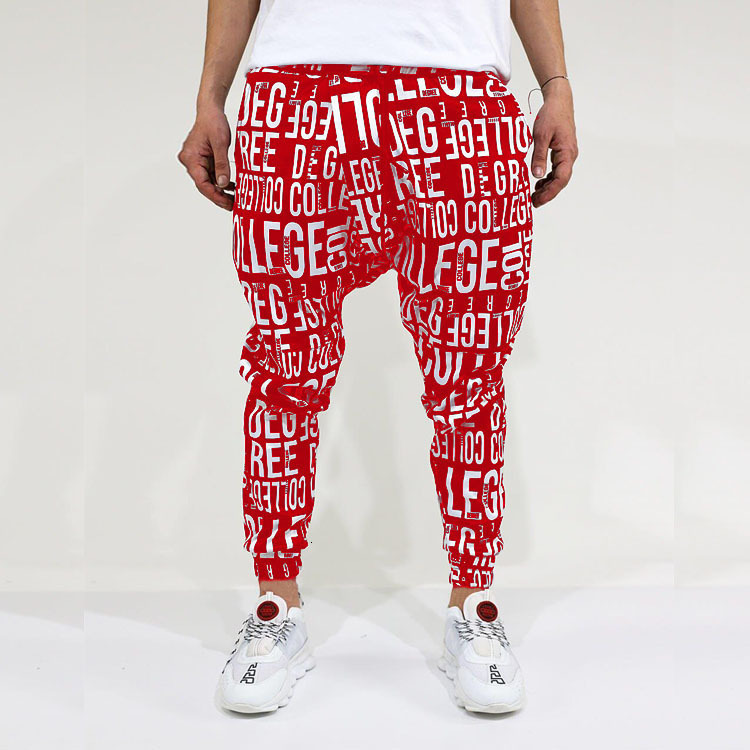 European and American summer men's stretch casual pants, long pants, jogger pants, hip-hop loose men's baggy pants, wholesale, high elastici